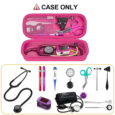 3M BOVKE Travel Stethoscope Case for Littmann Classic III, Lightweight II S.E, MDF Acoustica Lightweight Stethoscopes