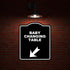 8.5 10 inches BABY CHANGING TABLE Black Sign Arrow Down Left Aluminum Composite Sign x
