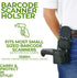 e-Holster 1D 2D DS2208/8108/8100/4600/2200 Wireless Scanner Holster (Small) | Ballistic Nylon Pouch for and Barcode