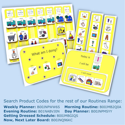 Kids Calendar Visual Schedule for Autism, Premium Durable Plastic, Special Education Classroom Must Have