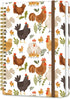 Spiral Journal Notebook, A5 Cute Notebooks for Work & Note Taking, College Ruled Hardcover, 60 Pages (Cute Chicken)