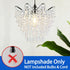 2-Tiers H13.78''X D11.02'' Chandelier Shades, Mini Crystal Shade, Acrylic Beaded Hanging Lampshade, Modern Pendant