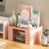 Marbrasse Pen Organizer with 2 Drawers, Multi-Functional Pencil Holder for Desk, 5 Compartments + Drawer for Office