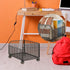 Compact Rolling File Cart for Under-Desk Storage - Black Single