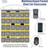 Loghot Numbered Classroom Sundries Closet Pocket Chart, 30 Pockets Gray, Wall Door Hanging Organizer for Cell Phones