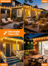 100FT 50 Bulbs 2200K Outdoor String Patio Lights LED String Lights Waterproof Connectable Shatterproof Hanging Outside