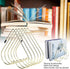 Estink Desk Book Storage Rack, 5 Slot Heart Shaped Book Shelf Telescopic Files Folder Stand Office File Organizer Bookshelf Decor Craft Supplies for Office Home Desk Decoration (Gold) by Estink