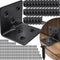 30PCS Black L Brackets for Shelves with 180PCS Screws, Goihgioh Stainless Steel
