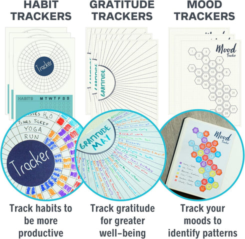 Improve Yourself Planner Stickers Set - 24 Sheets Self-Improvement Sticker Pack for Journals