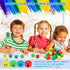 Crtiin 240 Pcs Colorful Cartoon Expression Pencil Sharpeners, Manual Dual Holes Handheld Sharpener for School Office