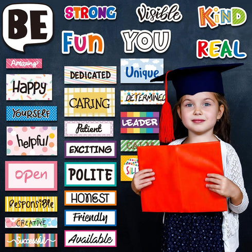 Motivational Classroom Cutouts Inspirational Quotes Bulletin Board Decorations for School Office Home Decor