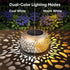 2 Pack 2 Solar Lanterns Outdoor Waterproof: White Gold Hollow Out Metal Solar Lights - Lighting Colors Outside Patio