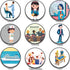 ID Card Case + Heavy Duty Lanyard (Black) - Badge Holder with Retractable Reel and Clip