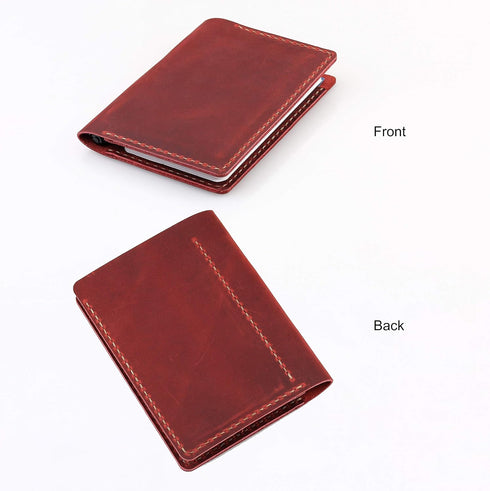 Leather Cover for Rite in the Rain Top Spiral Notebooks, Handmade Mini Pocket Notepad Holder - WINE