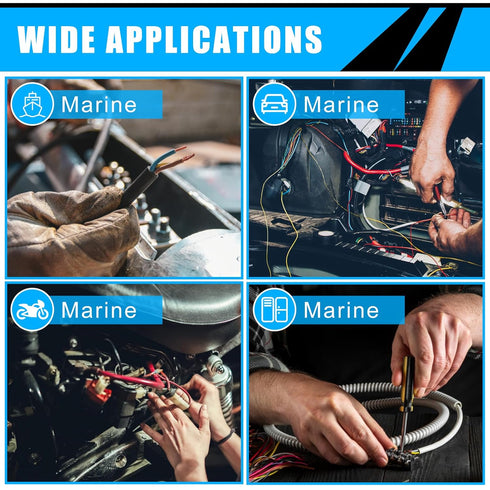 450PCS Solder Stick Seal Wire Connectors, Marine Grade Heat Shrink Waterproof & Insulated Electrical Butt Terminals