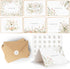 SPIRITDUST 52-pack 3.5x5 Inches, 6 Floral Thank You Cards Bulk with Kraft Envelopes & Matching Stickers, Wildflower