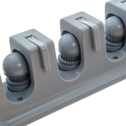 4073700 16-1/2" 2-3/4" 3-1/2" Carlisle FoodService Products Roll N Grip ABS Plus Broom and Brush Holder, Length x