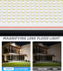 120W 14400LM 6ft 5000K IP66 2 Pack TigQiang Plug in Flood Light Outdoor, Brighter Exterior Security Lights Floodlight