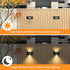 2 Pack, Solar Fence Lights Solar Wall Lights Waterproof Outdoor Up and Down Lighting for Outside, Garden, Walkway