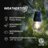 27 Commercial 12 Bulbs, 1W, Brightech Ambience Pro Solar Powered Outdoor String Lights - Ft Grade Waterproof Patio