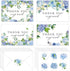 Whaline 50 Pack Hydrangea Thank You Cards Bulk Boxed Greeting Card Spring