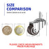 GBL 1" inch Small Caster Wheels with 2 Brakes + Screws M6x15mm - 90Lbs - Low Profile Castor Wheels with Brakes - Set of 4 No Floor Marks Silent Casters - Mini Wheels for Cart