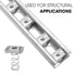 10 Pieces Standard Strut Channel Nuts - 3/8-16'' Thickened Spring, Stainless Steel Hardware Accessories for Strut