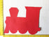 5.5 Set, 31 pack Train Tri-Color Large Creative Cut-Out with Engine, Box Car, Caboose and Crossing Sign, cut-outs per