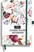 RICCO BELLO Classic College Ruled Notebook - Hardcover Lined Writing Journal, 192 Pages, 5.7" x 8.4" (Blossoms)