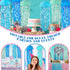 Novobuys 10" Pack 6 Jellyfish Lanterns Hanging Jellyfish Paper Lanterns, Blue Jelly Fish Decoration for Under the Sea