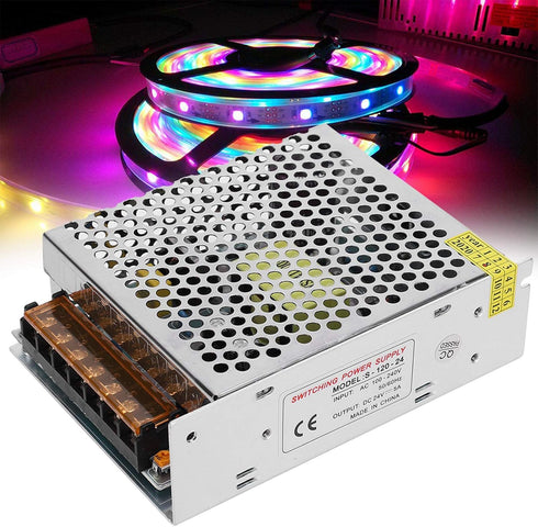 DC24V Output Switch Power Supply Driver, Aluminum Alloy Voltage Converter for LED Screen Strip Light, 3D Printer