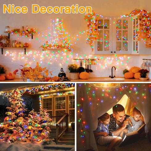 306LED 25FT, 11 Ollny Icicle Lights for Outside Color Changing Christmas Light with Remote Modes Timers Waterproof