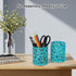 EasyPAG Metal Round Pen Holder 2 Pack - Dark Teal Desk Pencil Organizer for School & Office