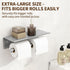 304 YUMORE Toilet Paper Holder, Stainless Steel Bathroom Double Roll Tissue Holder with Shelf, Wall Mounted Washroom