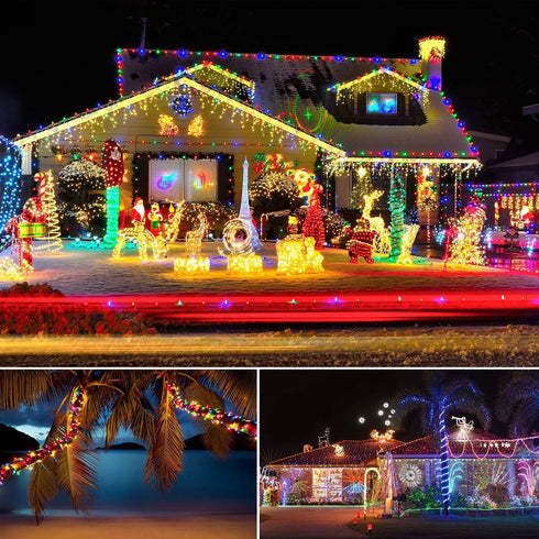 40Ft 120 8 Dimmable/Timer LED Rope Lights Battery Operated String Lights LEDs Modes Outdoor Waterproof Fairy Lights