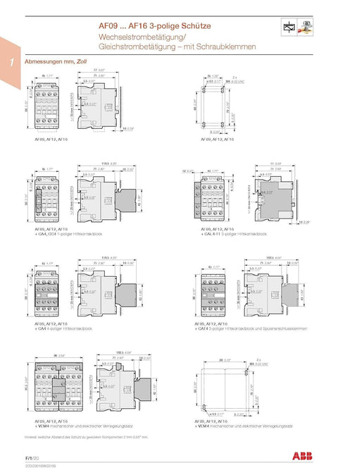 ABB Contactor 1SBL177001R1310-AF16-30-10-13