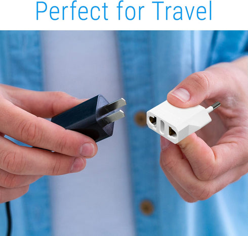 European Plug Adapter, Unidapt US to Europe Plug Adapter, 8 Pack Type C Plug Adapters, 110V to 220V Wall Outlet, Travel