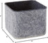 Three by Three Seattle Colorful Two-Tone 'felt-like-it!' Bin for Office, Craft Room, Storage (Charcoal)