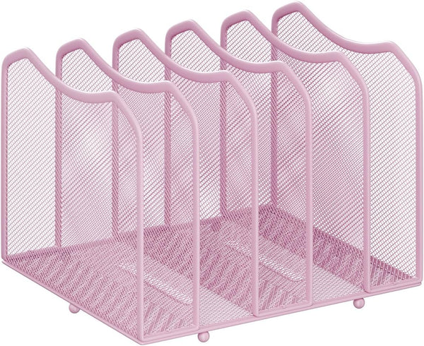 Simple Trending Mesh Desktop File Sorter Organizer, 5-Section Bookshelf for Desk Home