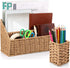 Sintuff 2 Pcs Woven Mail Organizer and Pencil Holder Set, Countertop Storage Desktop Pencil Cups for Home Office