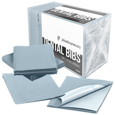 Disposable Dental Bibs 13"x18" - 3 Ply Waterproof Tattoo Bib Sheet for