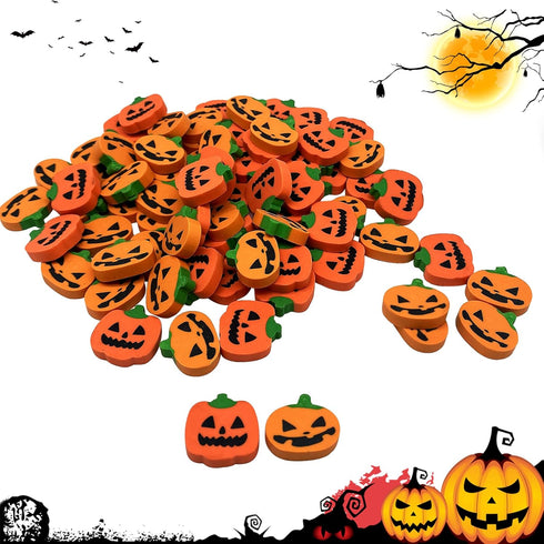 ZAKVOOR 80 Pcs Pumpkin Erasers for Kids, Halloween Pencil Erasers Bulk for Party Favor and Gift Filling