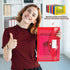 Waterproof Transparent Plastic File Folders, Expandable File Organiser - Large Capacity A4B4 File Wallet for