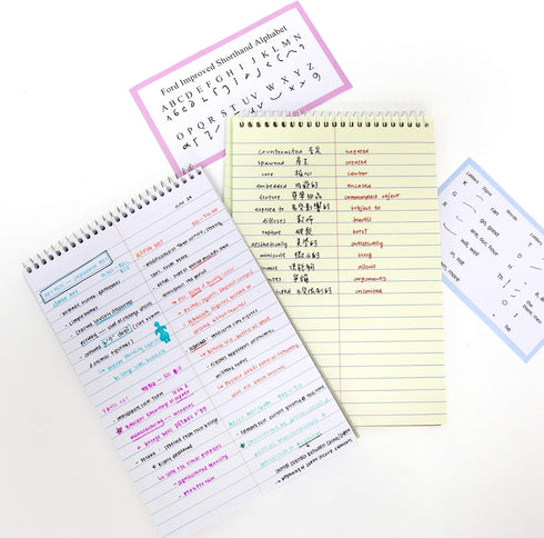 BAZIC Perforated Writing Pad, 80 Sheets 6"x9" White Gregg Ruled Steno Book for Office School, 1-Pack