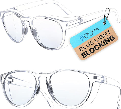 NoCry High Performance Safety Glasses for Men and Women Premium Anti Fog & Anti Scratch Coating, Soft Non-Slip Nose