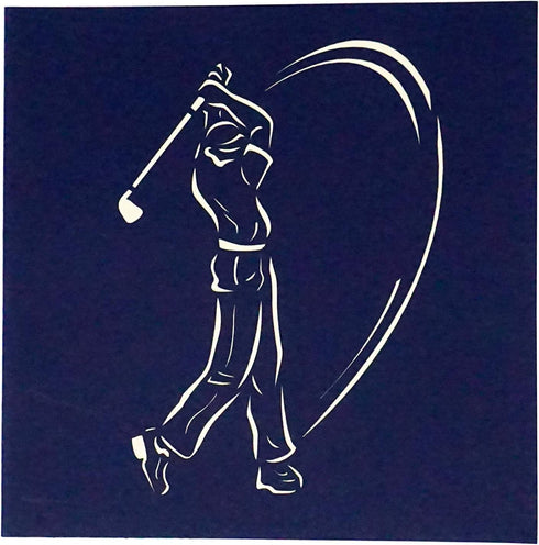 Golf 3D Pop Up Greeting Card for All Occasions - Love, Birthday, Retirement, Thank You, Get Well, Fathers, Mothers Day