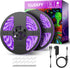 IP65 Waterproof LED Black Light Strip Kit 40ft/12M 720 LEDs, 12V Flexible