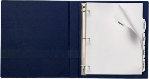 Avery Big Tab Printable White Label Dividers, 5 Tabs, 4 Sets with Easy Peel (14432)
