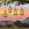 TWINKVILLA Solar Lanterns Outdoor Waterproof, Rust Iron Cage Candle Holder with Flickering Solar