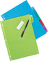 Avery Big Tab Write & Erase Dividers, 5 Multicolor Tabs - 1 Set (23180)